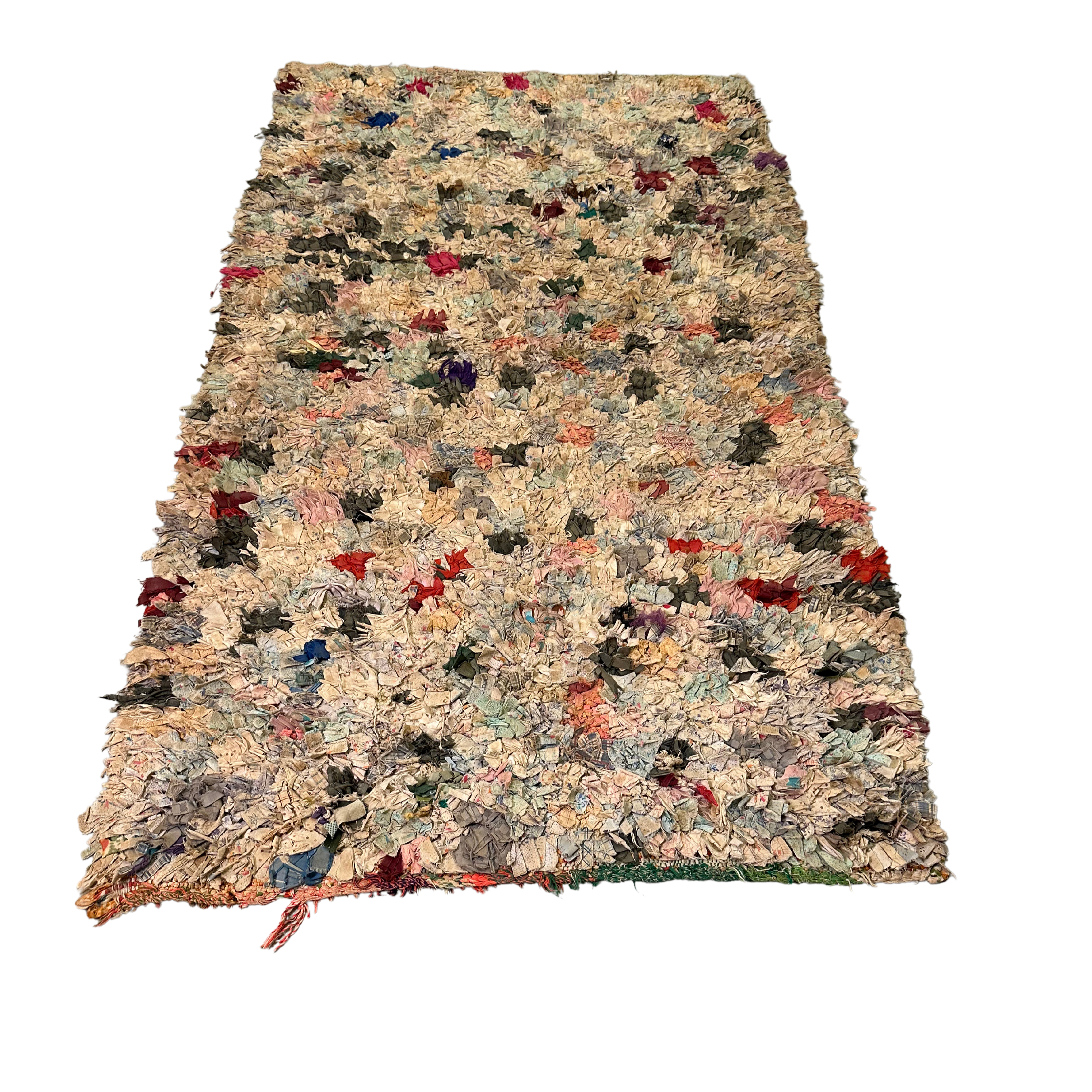 Boucherouite carpet - 100 x 250 cm.