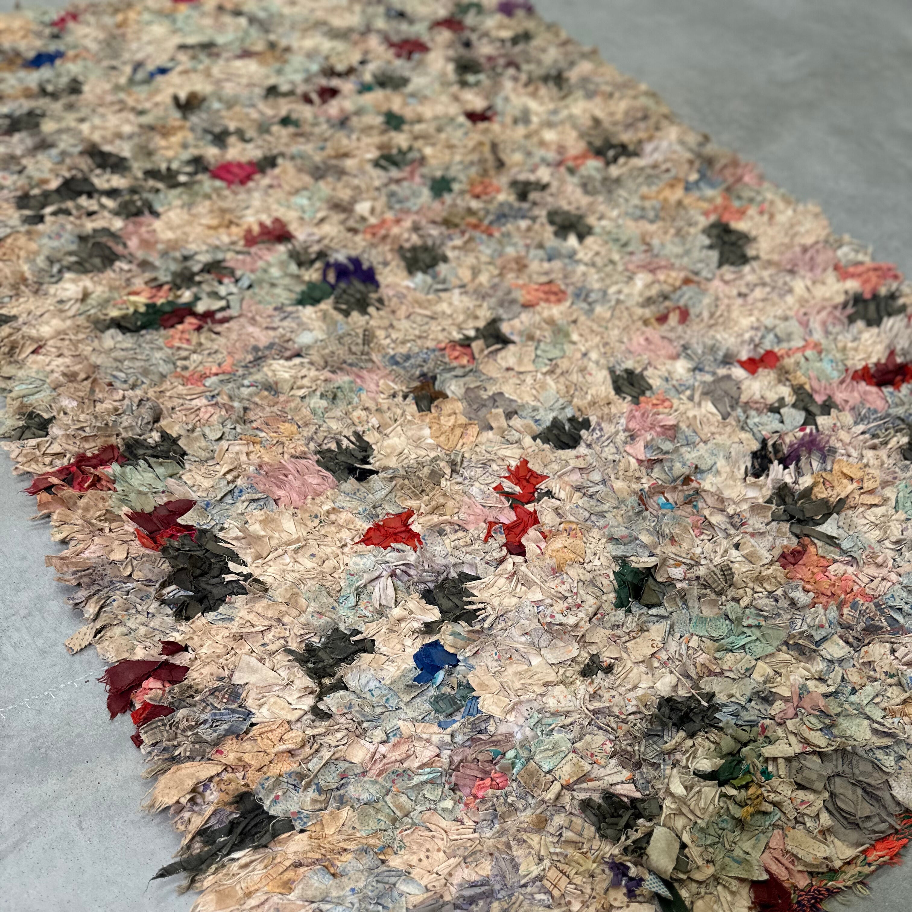 Boucherouite carpet - 100 x 250 cm.