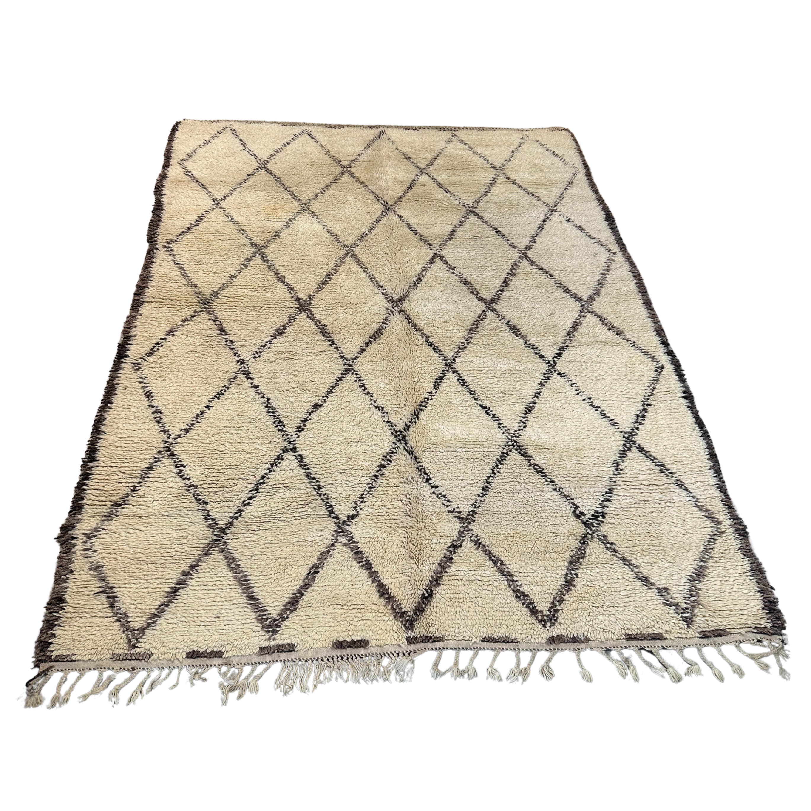 Vintage Mamousha Beni Ourain tæppe - størrelse 190 x 280 cm.