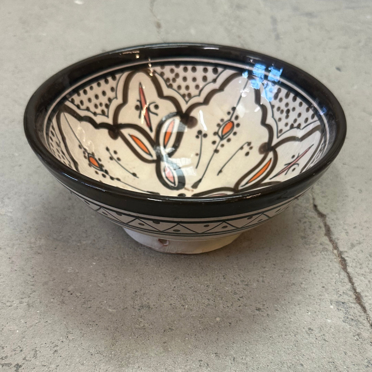 Safi skål - brun - 8 cm. D/ 4 cm. H.