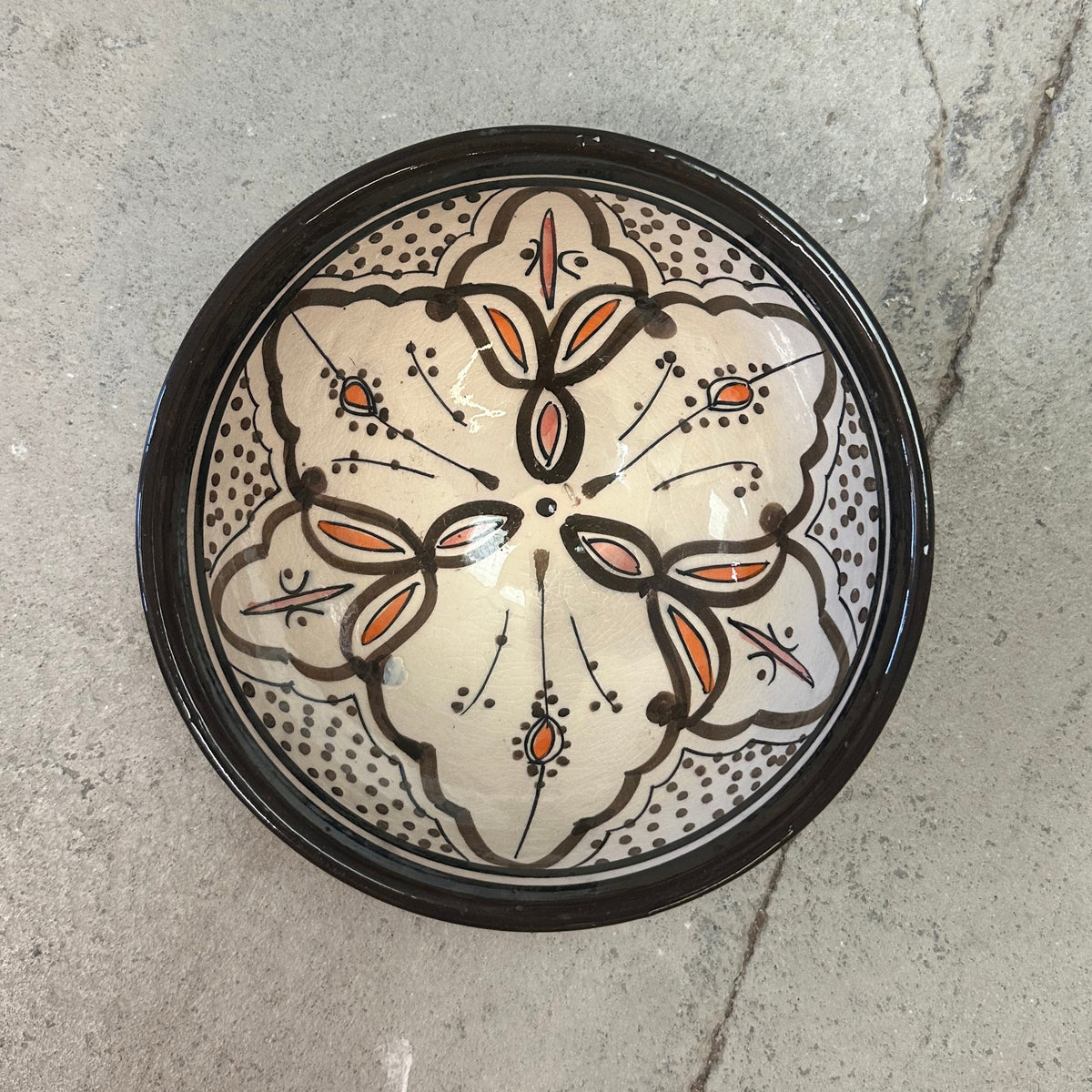 Safi skål - brun - 8 cm. D/ 4 cm. H.