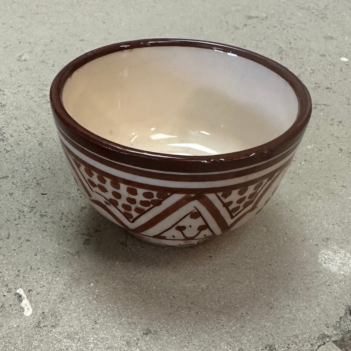 Safi skål - brun - 8 cm. D/ 4 cm. H.