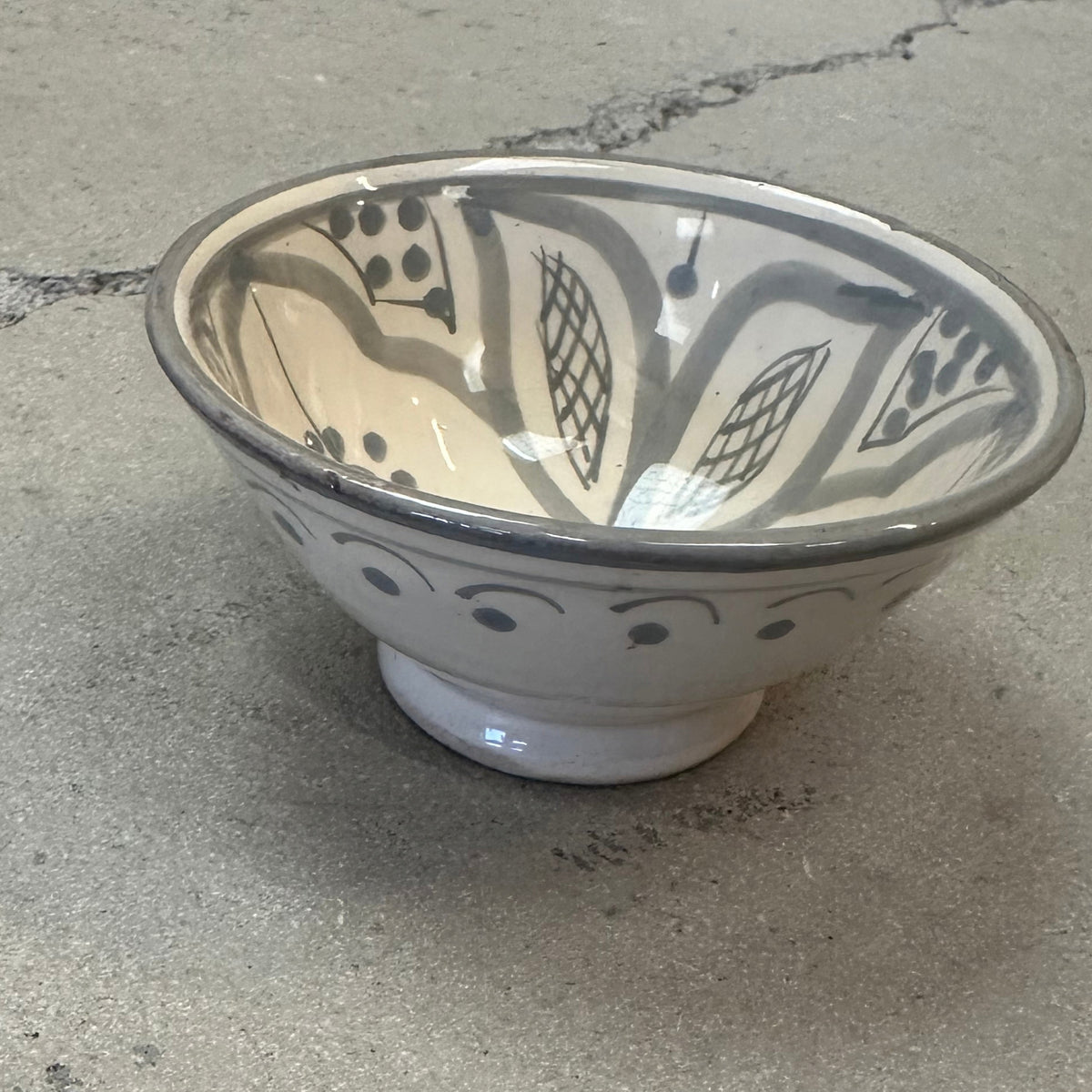 Safi skål - grå - 8 cm. D/ 4 cm. H.