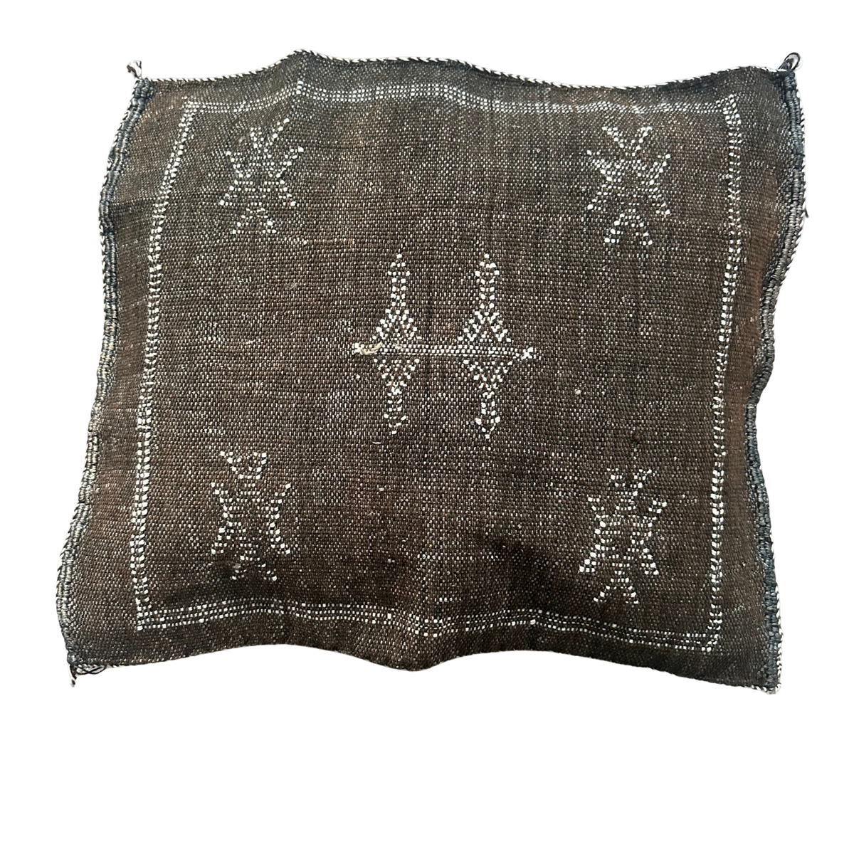 Kaktussilke pudebetræk ca. 45 x 45 cm – mørkebrun