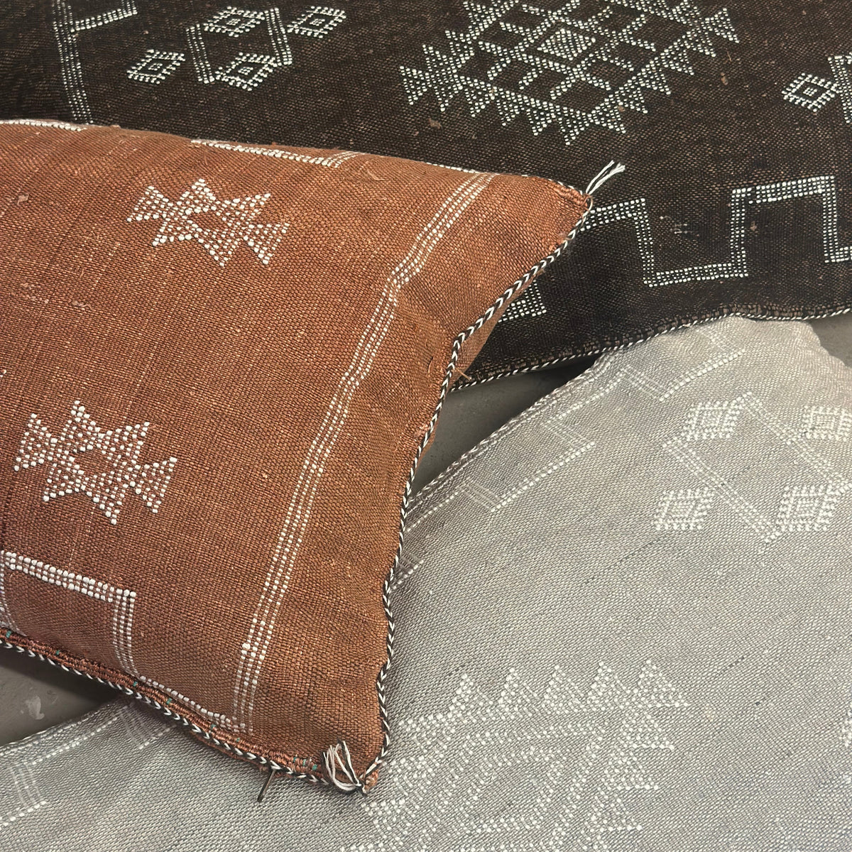 Kaktussilke pudebetræk ca. 50 x 90 cm – hørfarvet