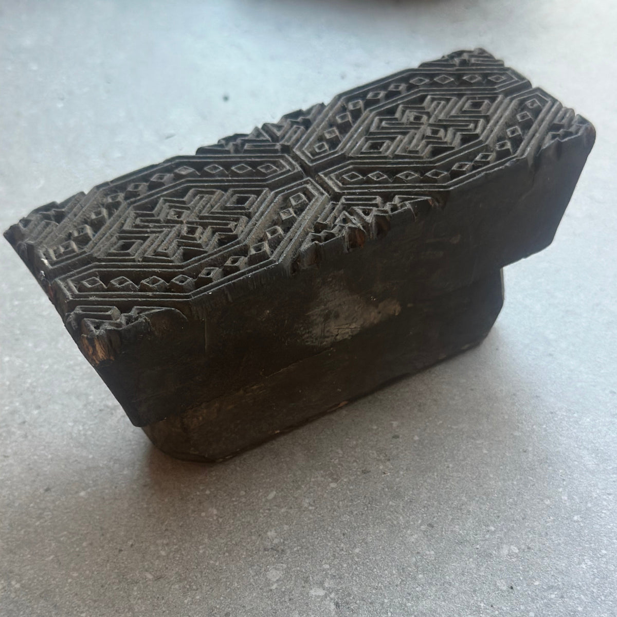 Vintage Block Print træstempel – Dobbeltmotiv