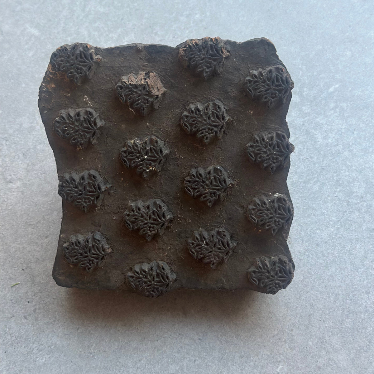 Vintage Block Print træstempel – Blomst