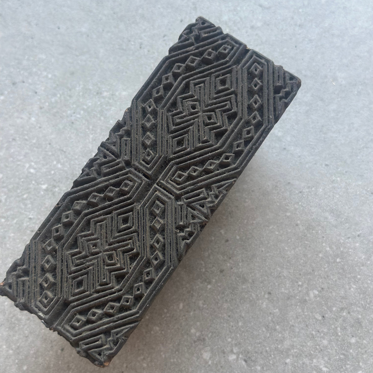 Vintage Block Print træstempel – Dobbeltmotiv