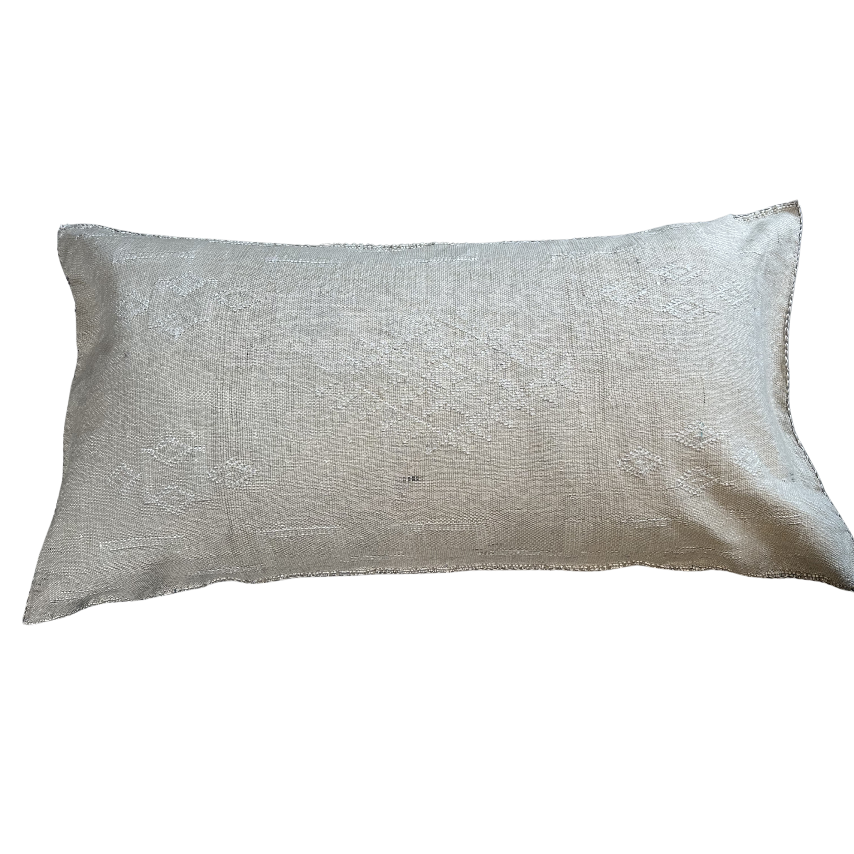 Kaktussilke pudebetræk ca. 50 x 90 cm – Lys Hørfarvet