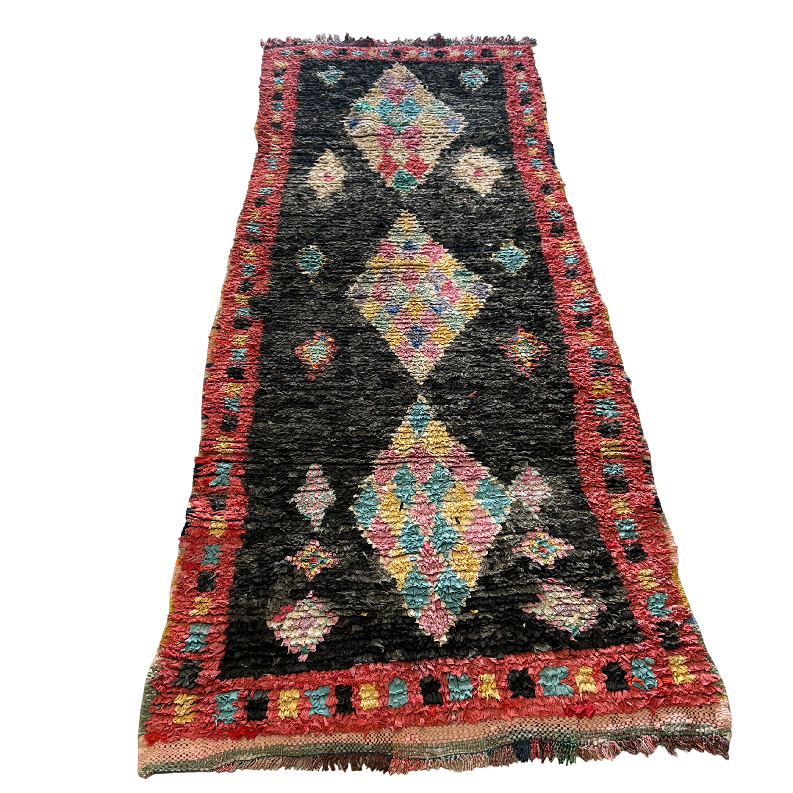 Boucherouite  løber størrelse 100 x 253 cm.