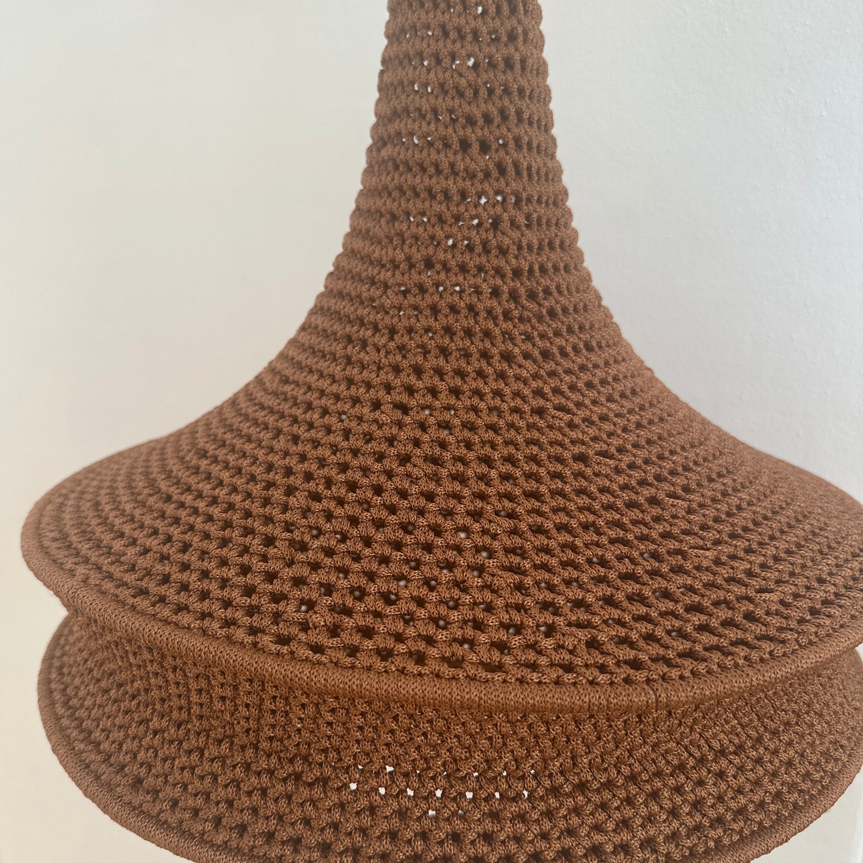 Lampeskærm - hæklet (mink - 25 cm.)