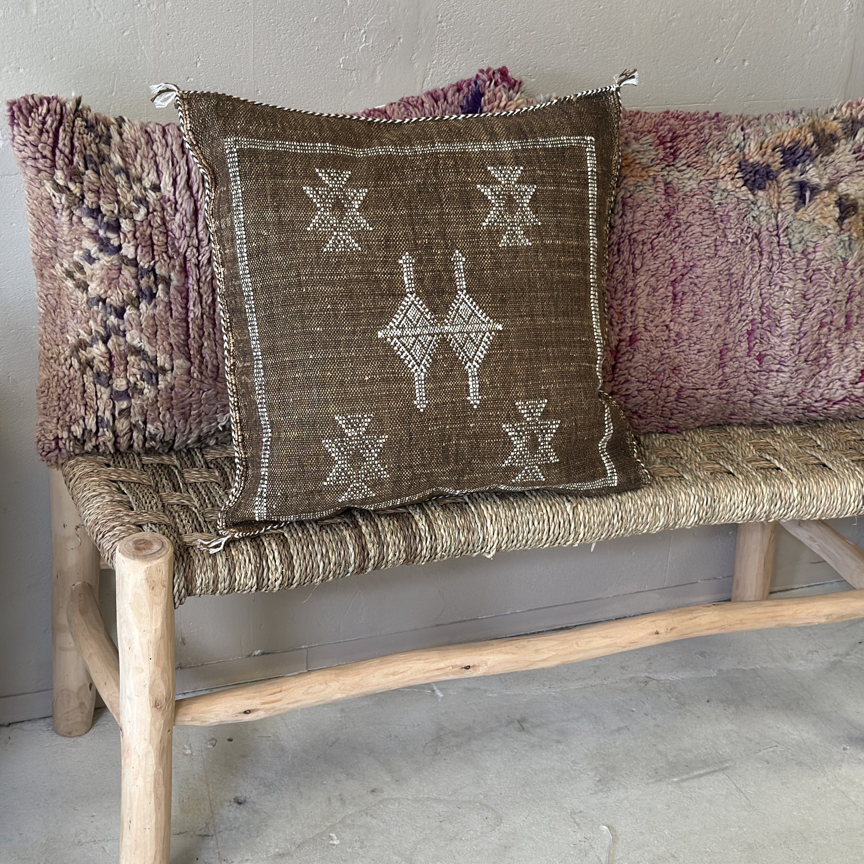 Pudebetræk i kaktussilke - størrelse ca. 45 x 45 cm.