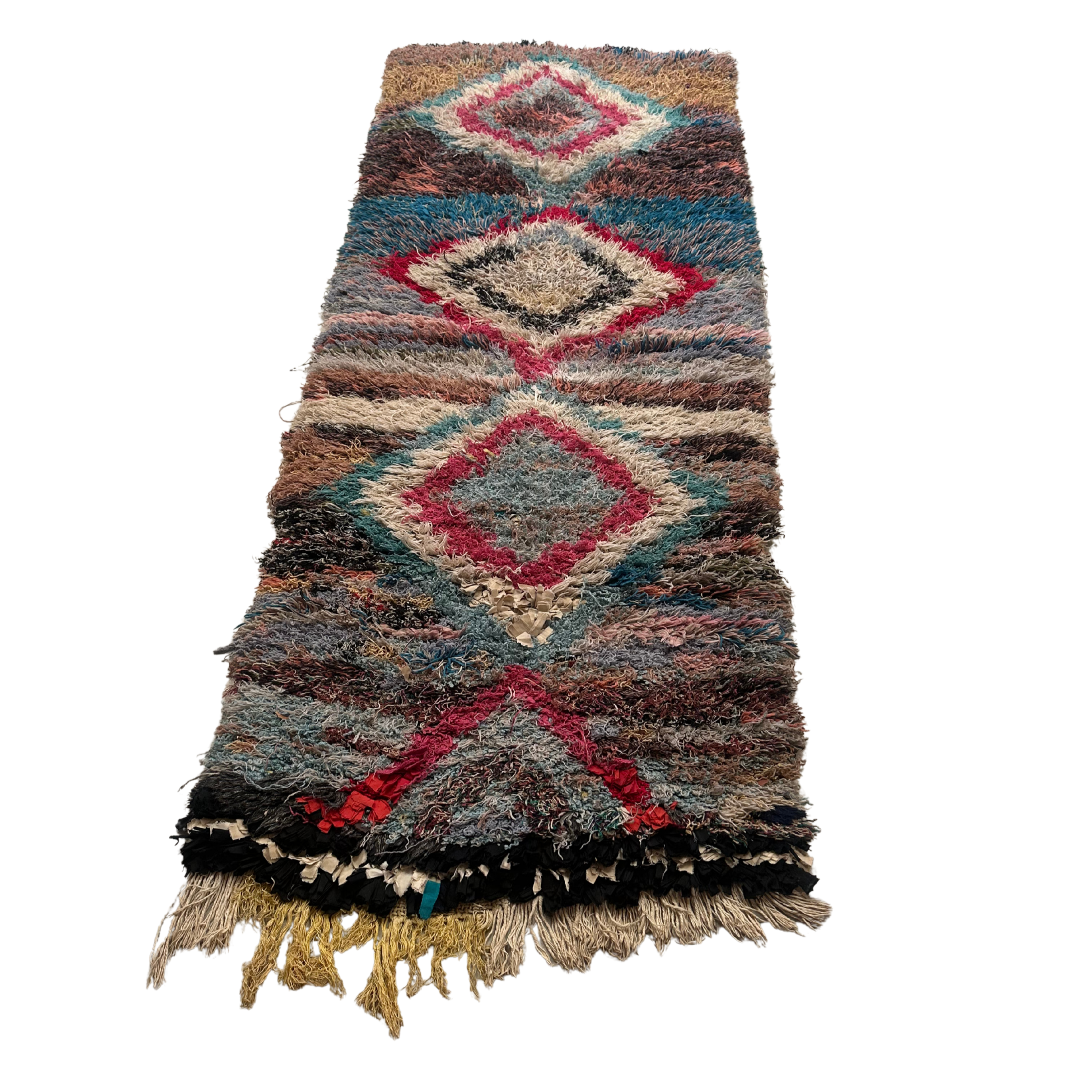 Boucherouite løber størrelse 75 x 195 cm.