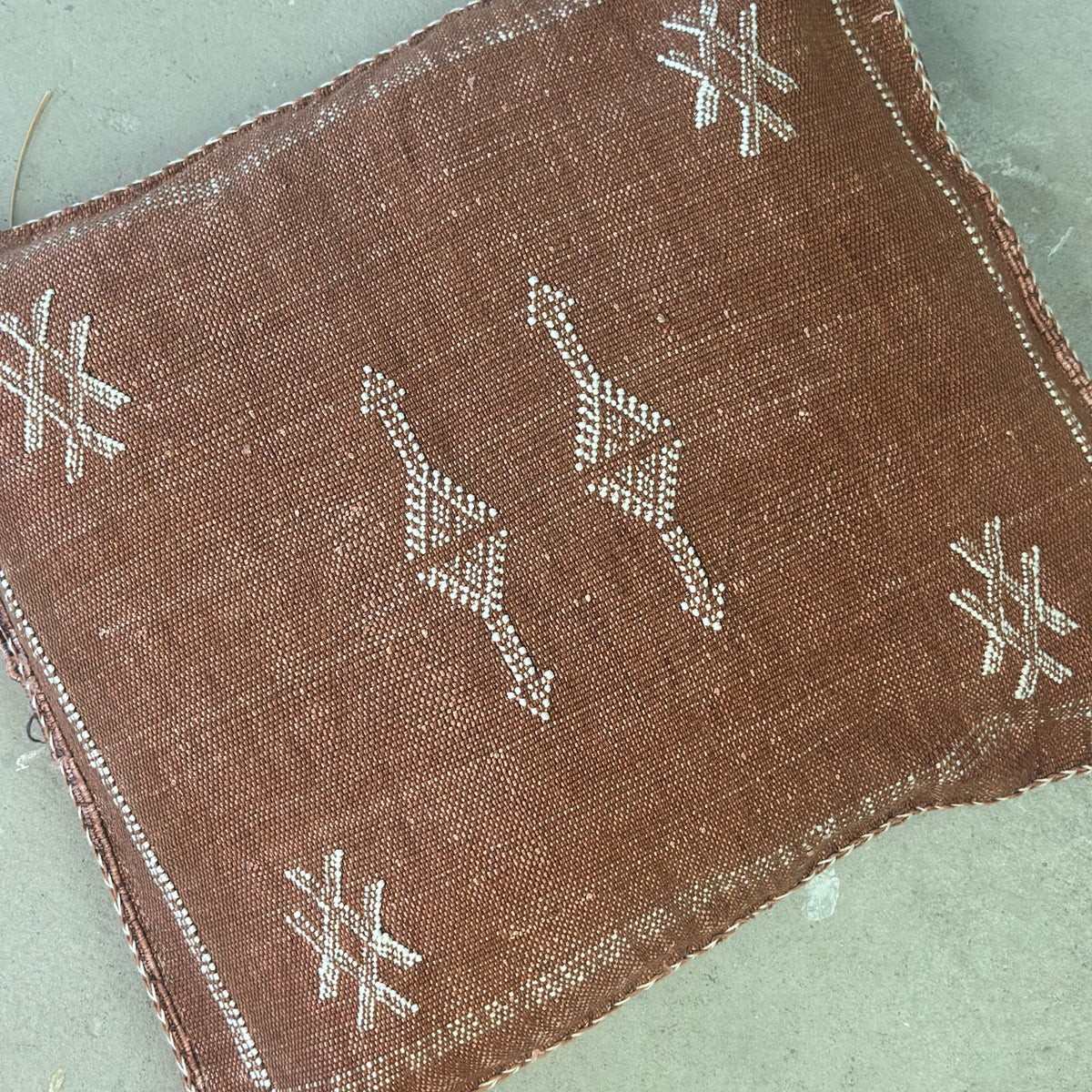 Kaktussilke pudebetræk ca. 45 x 45 cm – mørk kobber