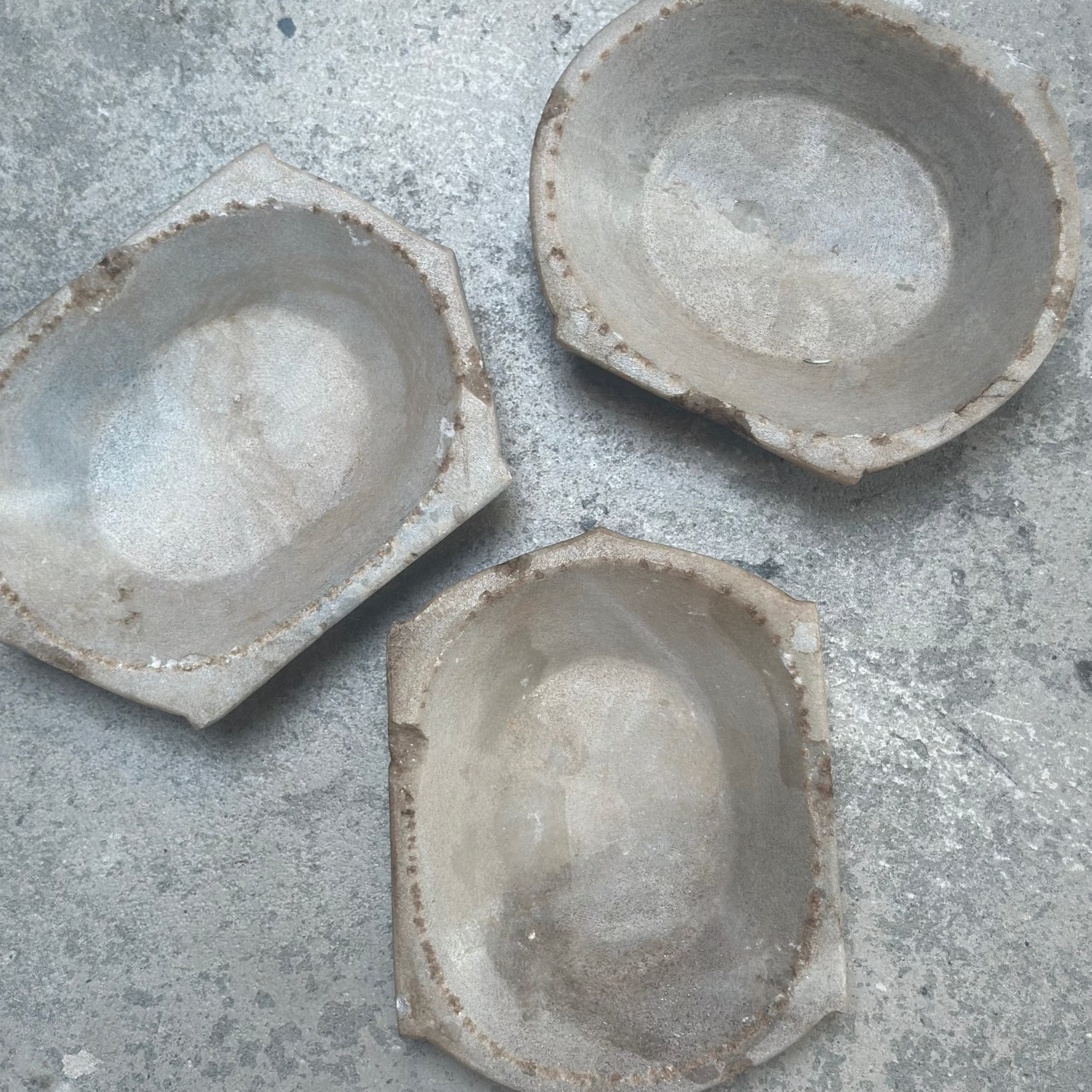 Vintage hex fad i marmor - 20x24 cm.