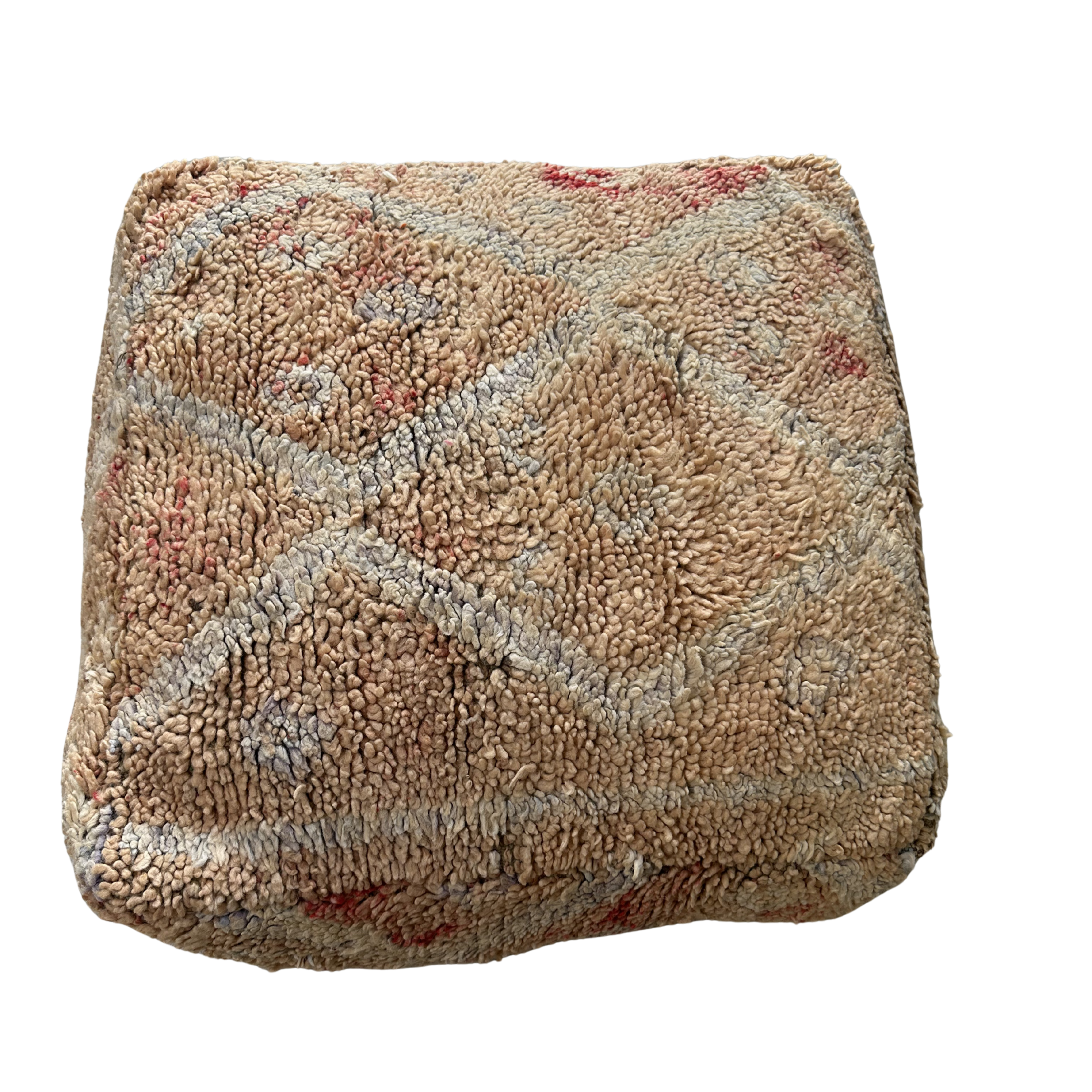 Vintage pouf - Beni Mguild - size 60x60x20 cm.