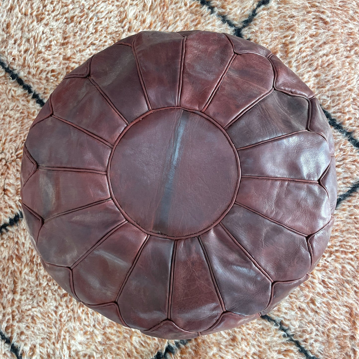 Marokkopude/puf - mørk brun