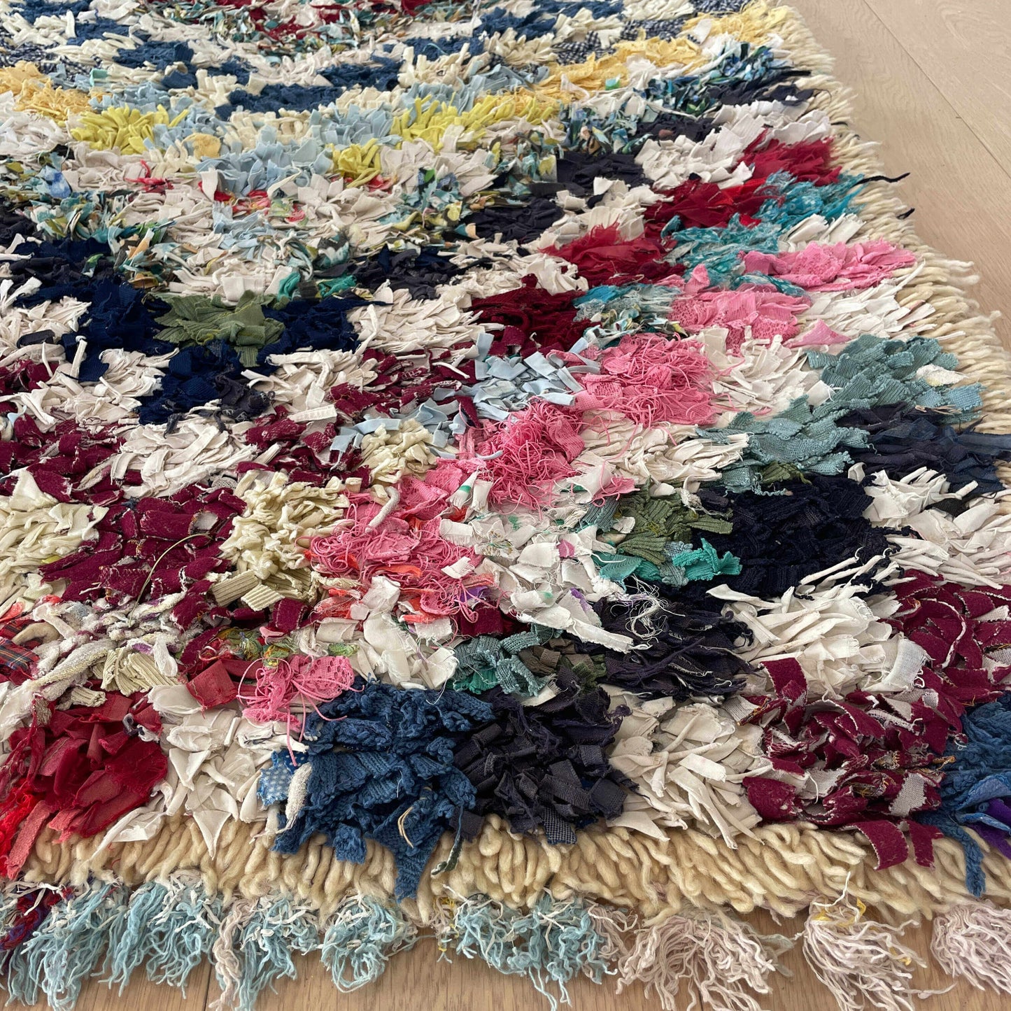 Boucherouite carpet - 100 x 210 cm.