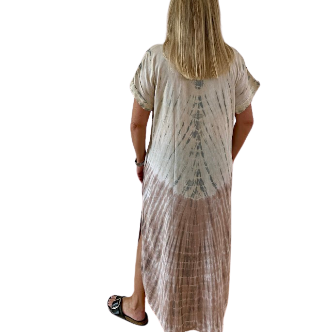 Kaftan/dress in Tie Dye - knee length