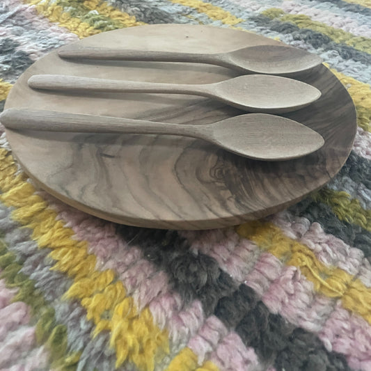 Spoon in walnut wood - 22 cm. long