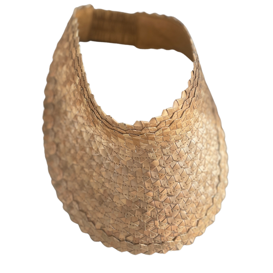 sun hat in palm leaves - brown