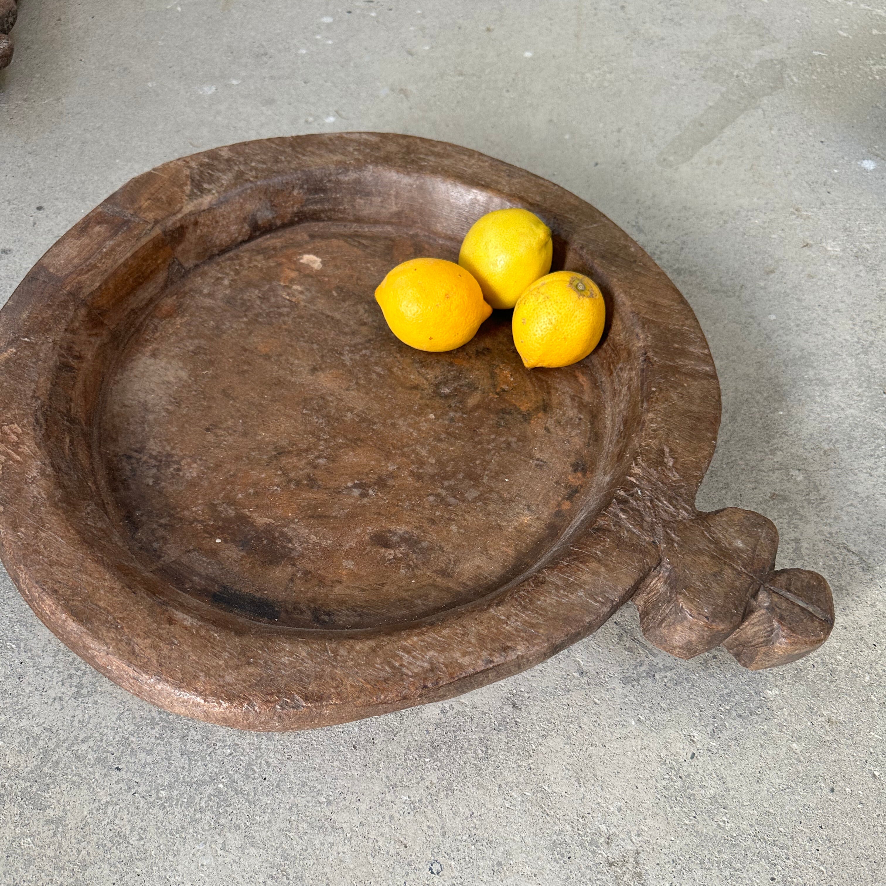 Vintage fad med hank i træ