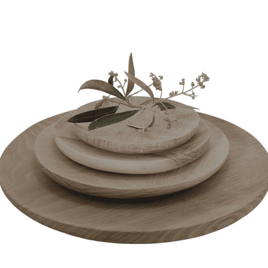 Dish in walnut wood - 19 cm