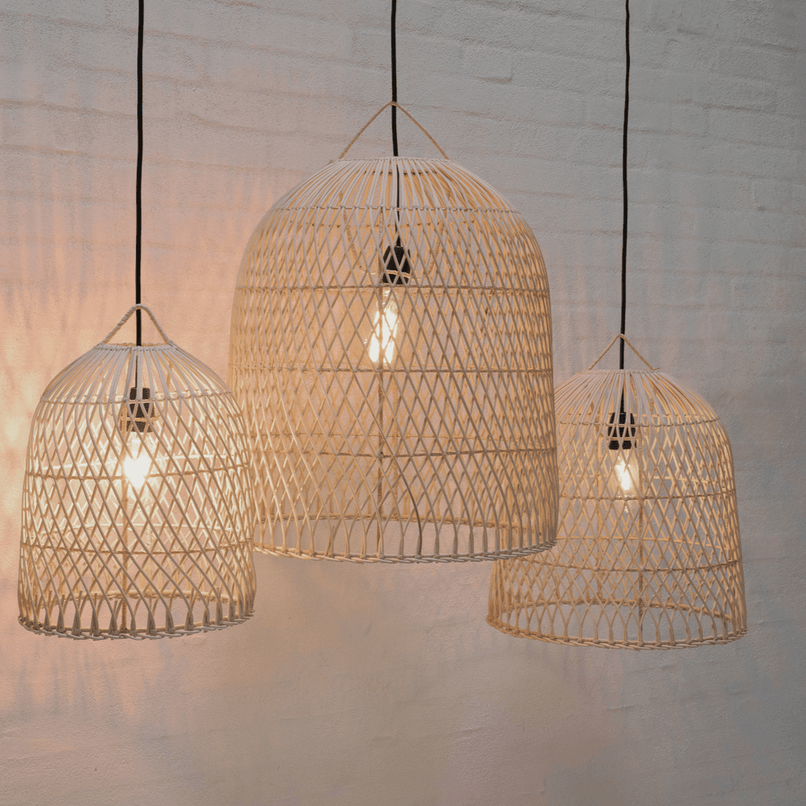 Lamp shade in rattan - large