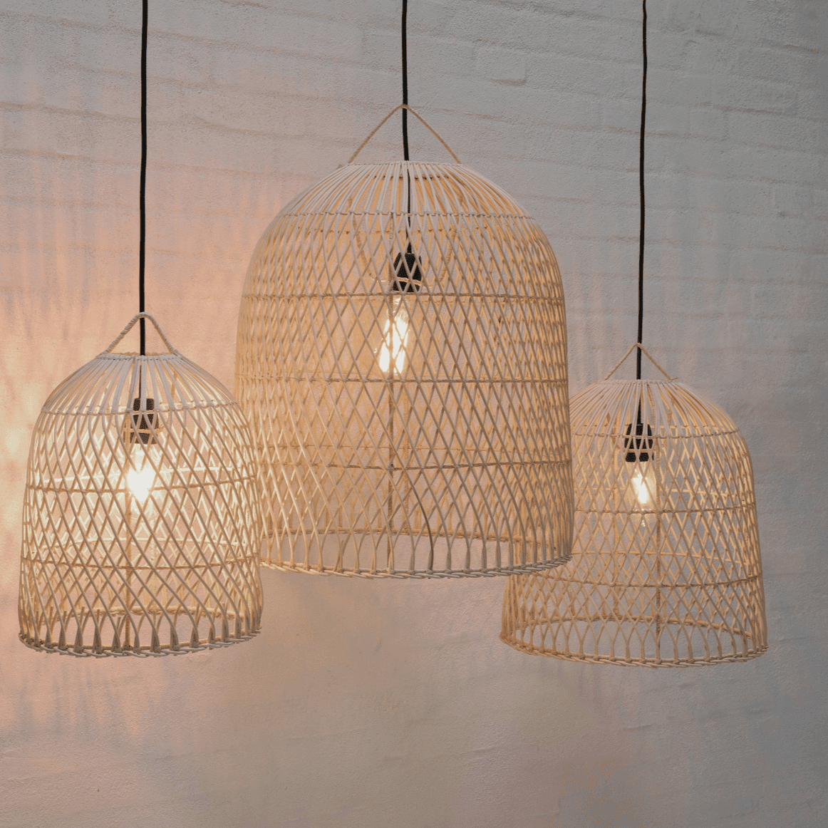 Lamp shade in rattan - medium