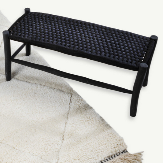 Bench with nylon seat - black