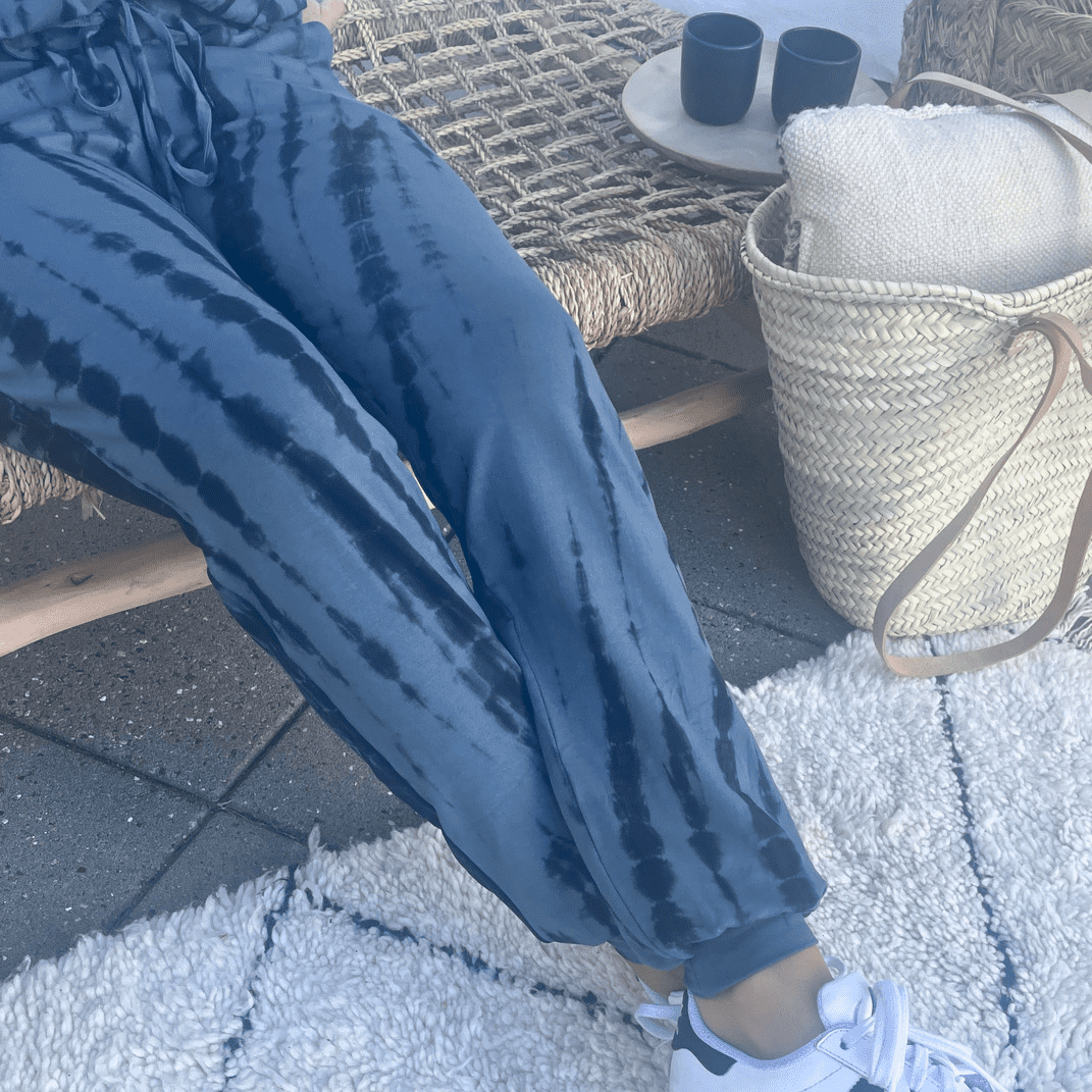 Loungewear - Tie Dye bukser i bambus/elastan