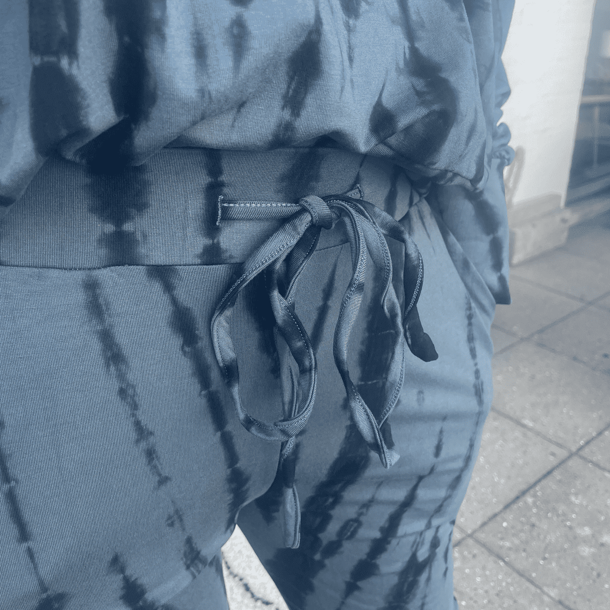 Loungewear - Tie Dye bukser med lige ben i bambus/elastan