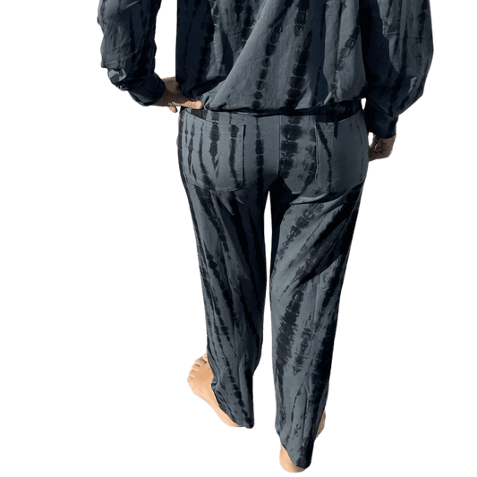 Loungewear - Tie Dye bukser med lige ben i bambus/elastan